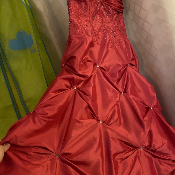 MB Bride Pink Strapless Formal Prom Dress - Picture 5 of 13